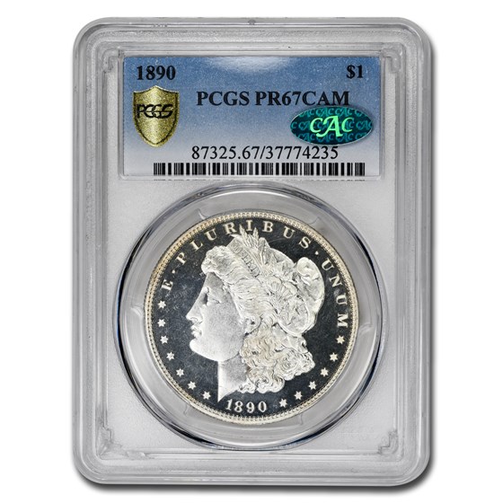 1890 Morgan Dollar PR-67 Cameo PCGS CAC 1890 Morgan Dollar PR-67 Cameo PCGS CAC
